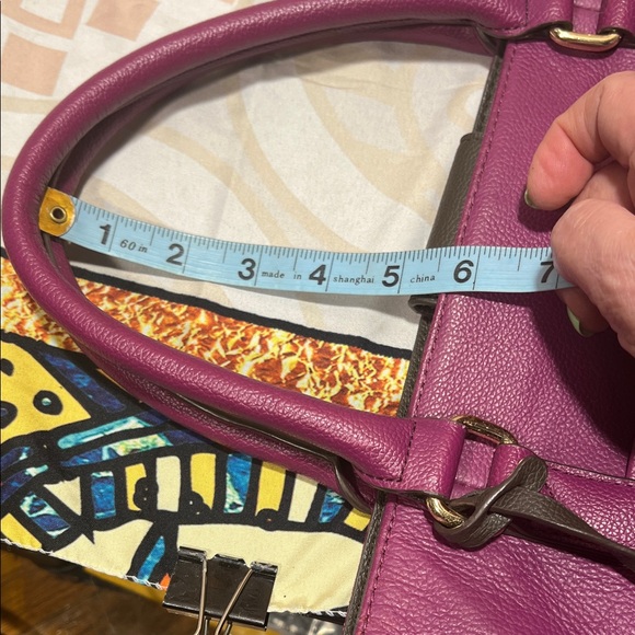 Tignanello Plum Pebbled Leather Tote Bag – Gold Hardware – Excellent Condition - Picture 15 of 15